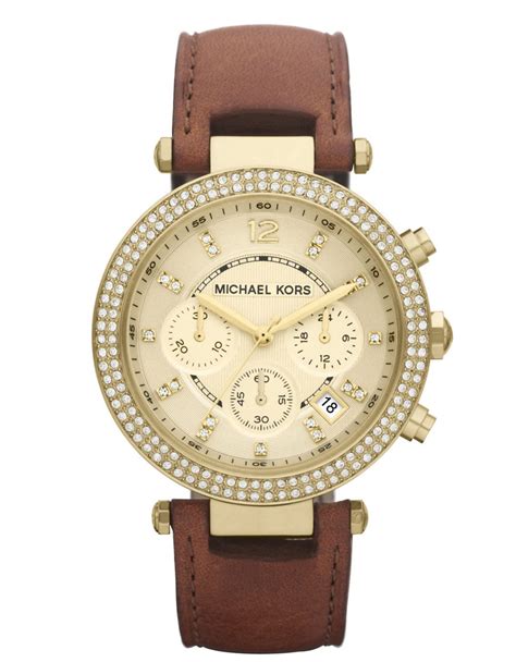 michael kors ladies watches with leather strap|Michael Kors interchangeable watch band.